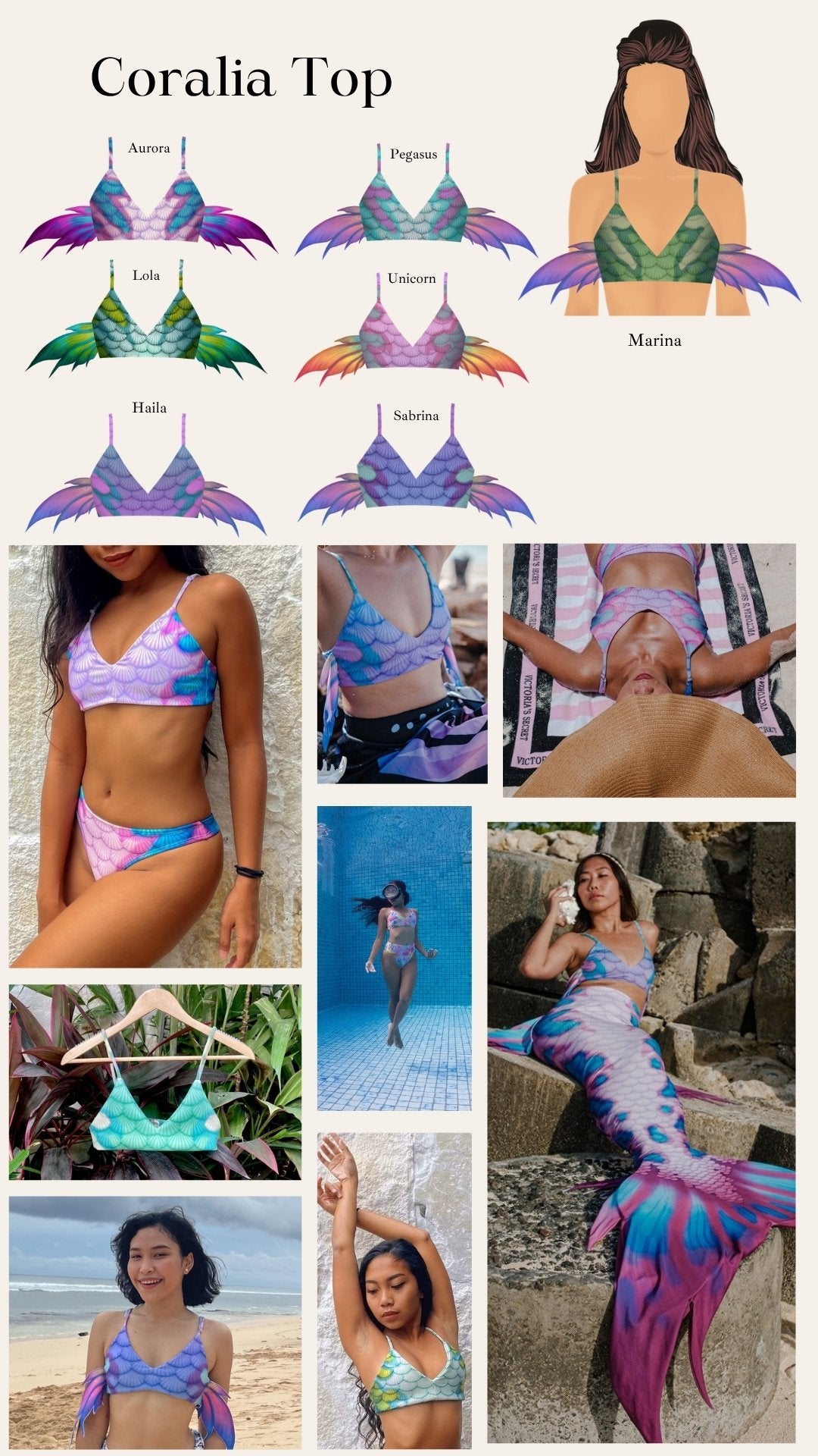Mermaid Tops & Crowns Rental - DiveArts Academy